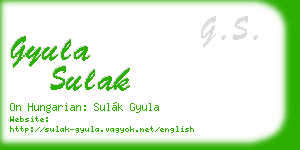 gyula sulak business card